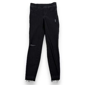 Spanx Jeans Jeggings Leggings Womens Small Black Pant Stretch Distressed Pull On